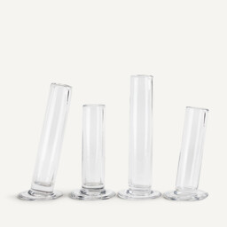 Stille Slanted Cylindrical Vase in Glass H31cm - thumbnail 4