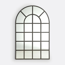 Lenaig 110 X 170cm Arched Industrial Metal Window Mirror