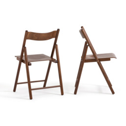 Set of 2 Panni Folding Chairs in Beech and Veneer - thumbnail 3