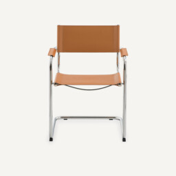 Winset Genuine Split Leather Table Armchair - thumbnail 3