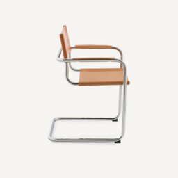 Winset Genuine Split Leather Table Armchair - thumbnail 4