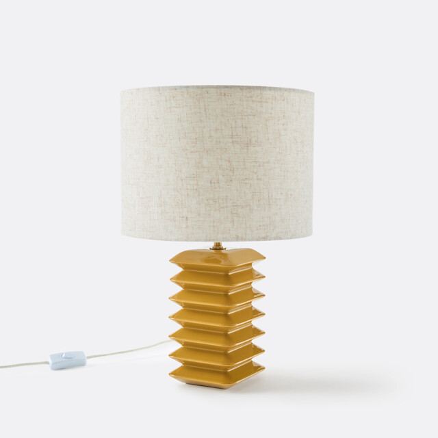 Table Lamp in Ceramic and Linen Remilo - image 1
