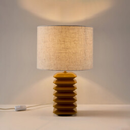 Table Lamp in Ceramic and Linen Remilo - thumbnail 4
