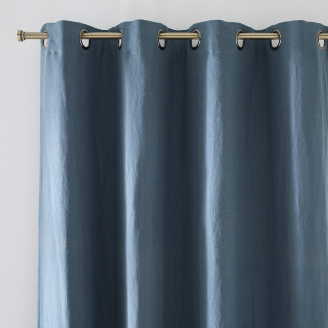 Onega Washed Linen Blackout Curtain with Eyelets - image 1