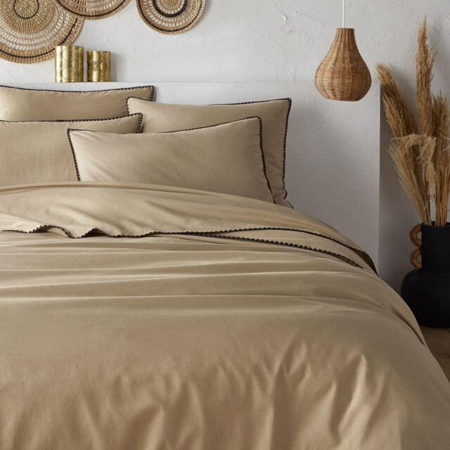 Merida Embroidered Washed Cotton Duvet Cover - image 1