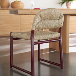 Lyla Chair in Lacquered Solid Oak and Straw - thumbnail 2