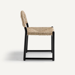 Lyla Chair in Lacquered Solid Oak and Straw - thumbnail 4