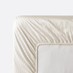 Opale Striped Cotton Satin 350 Thread Count Fitted Sheet, 30cm Flap - thumbnail 3