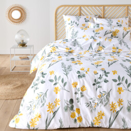 Jeanille Cotton Bed Set with Square Pillowcase