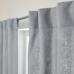 Private Curtain in Lined Washed Linen with Concealed Tabs - thumbnail 3