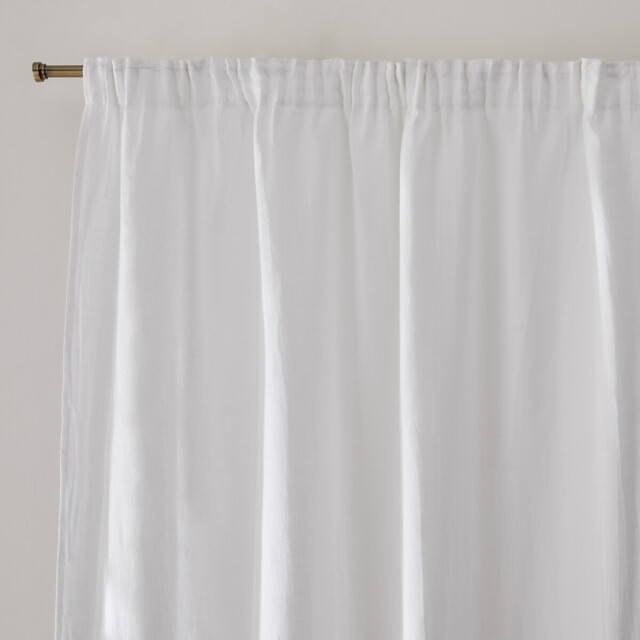 Onega Washed Linen Curtain with Pencil Pleat and Wave - image 1