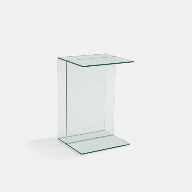 Livia Tempered Glass Side Table with 1 Compartment - image 1