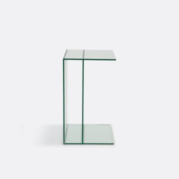 Livia Tempered Glass Side Table with 1 Compartment - thumbnail 3