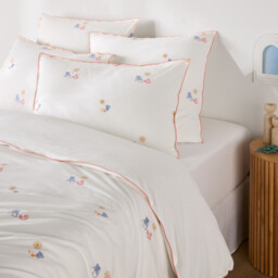 Somero Embroidered Cotton Vintage Duvet Cover - thumbnail 3