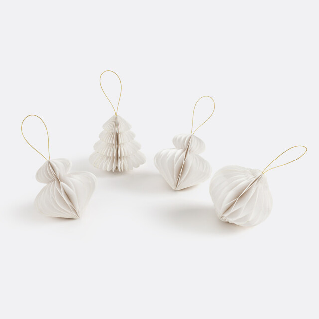 Caspar Set of 4 Paper Christmas Ornaments - image 1