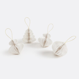 Caspar Set of 4 Paper Christmas Ornaments - thumbnail 1