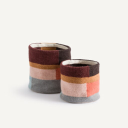 Set of 2 Kanta Small Kilim Baskets