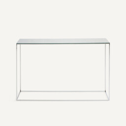 Mahaut Chrome-Plated Metal Mirrored Console Table - thumbnail 3