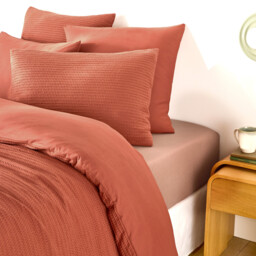 Tifly Plain Washed Cotton Fitted Sheet with 30cm Flap - thumbnail 2