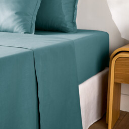 Scenario Plain Cotton Percale 200 Thread Count Flat Sheet - thumbnail 1