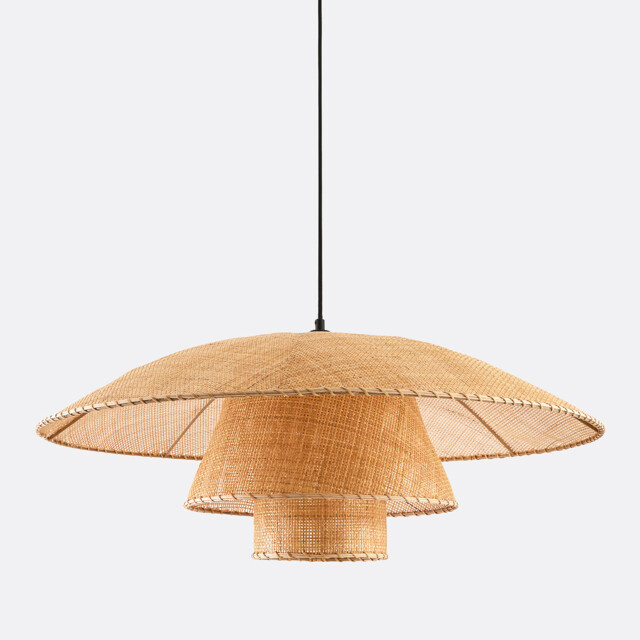 Lola 80cm Diameter Rattan Ceiling Light - image 1