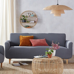 Lola 80cm Diameter Rattan Ceiling Light - thumbnail 3