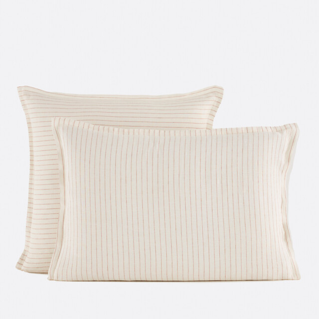 Linot Striped Washed Linen Pillowcase - image 1