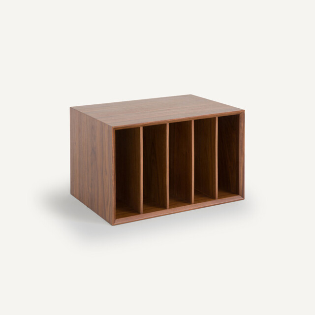 Archivita XL Vinyl Rack in Walnut Veneer W60 X D42cm - image 1