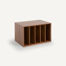 Archivita XL Vinyl Rack in Walnut Veneer W60 X D42cm - thumbnail 1