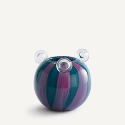 Celis Blown Glass Vase with 3 Bubbles H18cm - thumbnail 1