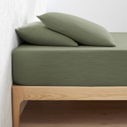 Kumla Plain Cotton Muslin Fitted Sheet with 30cm Flap - thumbnail 1