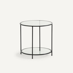 Sybil Tempered Glass Side Table - thumbnail 1