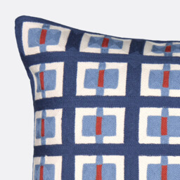 Mauro Cushion Cover in Embroidered Cotton 50x30cm - thumbnail 3