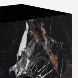 Alcana Marble-Effect Ceramic Square Coffee Table - thumbnail 3