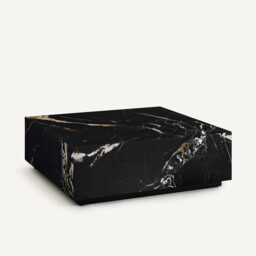 Alcana Marble-Effect Ceramic Square Coffee Table - thumbnail 1