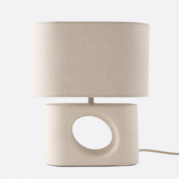 Gani Ceramic/Linen Table Lamp - thumbnail 3