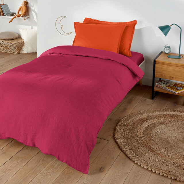 Linot Plain 100% Washed Linen Duvet Cover - image 1