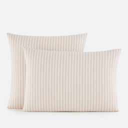 Soizic Beige Cotton Pillowcase