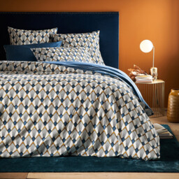 Elisa Blue Cotton Percale Duvet Cover