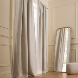 Private Blackout Curtain in Washed Linen with Concealed Tabs - thumbnail 1