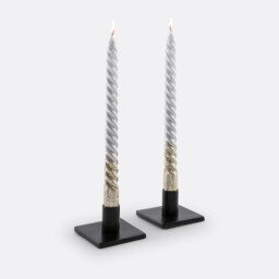 Set of 2 Caspar Glitter Twist Dinner Candles - thumbnail 3