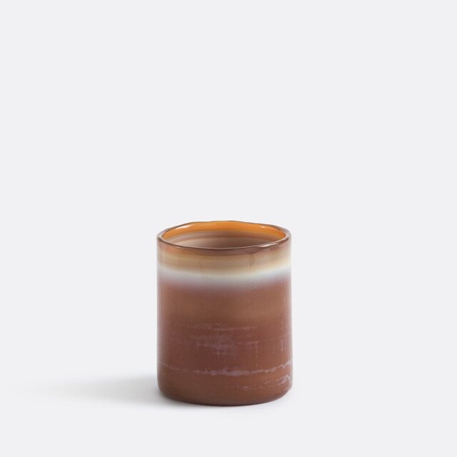 Orlan Tealight Holder in Coloured Glass H11cm - image 1