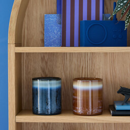Orlan Tealight Holder in Coloured Glass H11cm - thumbnail 3
