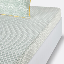 Jaipur Green Washed Cotton Fitted Sheet
