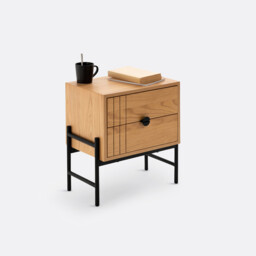Clara 2-Drawer Bedside Table - thumbnail 1