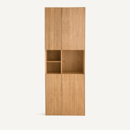 Mikube 4 Door Bookcase in Oak and Veneer - thumbnail 4