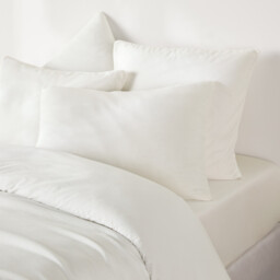 Kumco Plain Washed Cotton Fitted Sheet, 30cm Flap - thumbnail 2