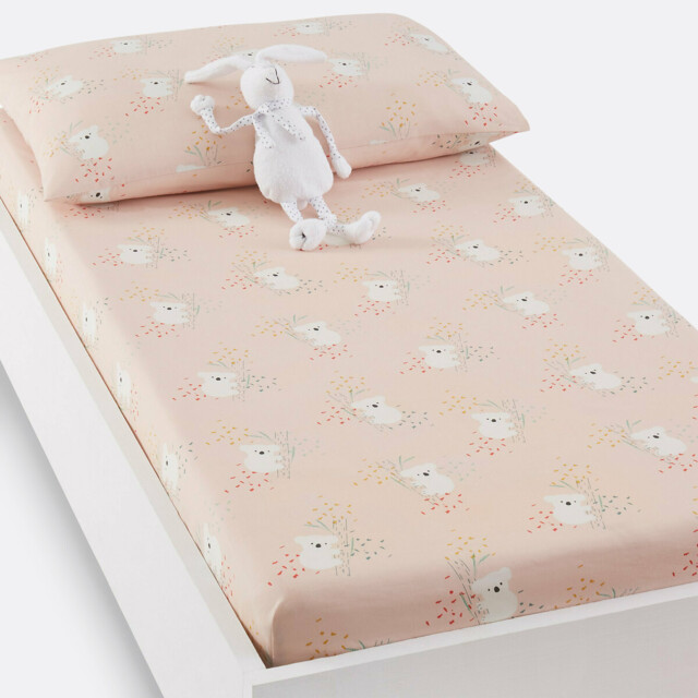 Louisa Koala Cotton Fitted Cot Sheet - image 1