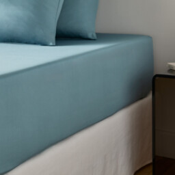 Opale Cotton Satin 350 Thread Count Fitted Sheet, 30cm Flap