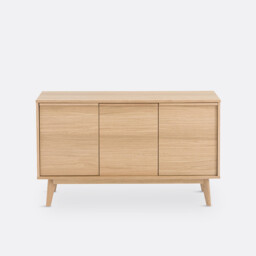 Aram Oak Veneer 3-Door Sideboard - thumbnail 2